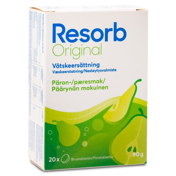 Resorb Original, 20 poretablettia, Päärynä