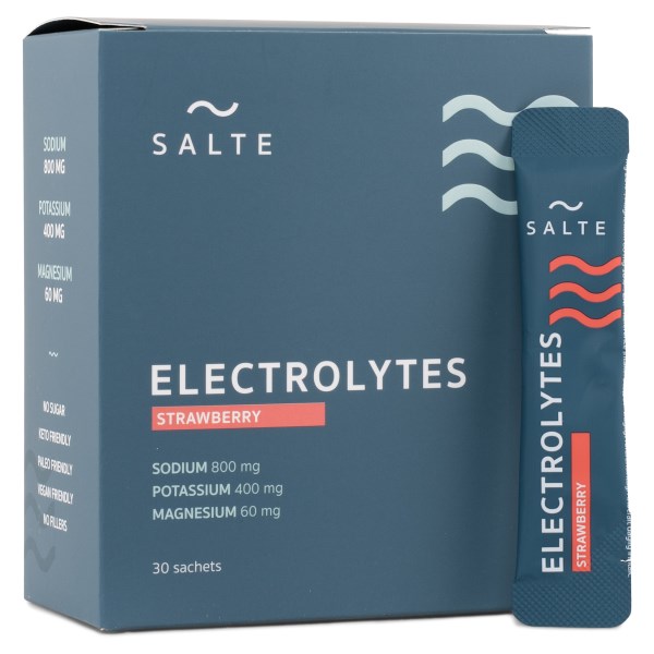 SALTE Elektrolyytit, Mansikka, 30 kpl annospusseja