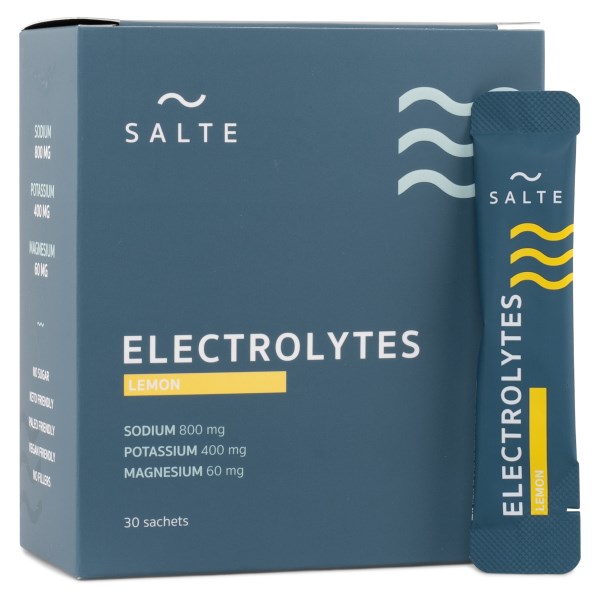 SALTE Elektrolyytit, Sitruuna, 30 kpl annospusseja