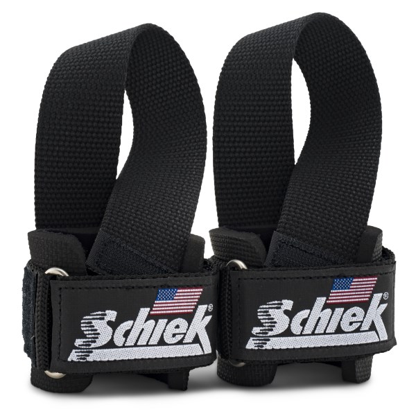 Schiek Power Lifting Straps, One size, Musta