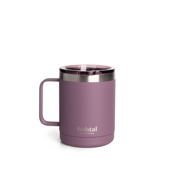 SmartShake Bohtal Stainless Steel Coffee Cup, 350 ml, Plum