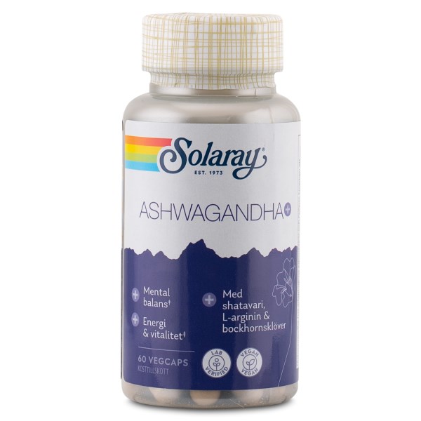 Solaray Ashwagandha+, 60 kapselia