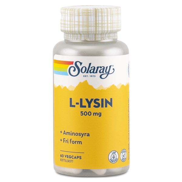 Solaray L-Lysiini, 60 kapselia