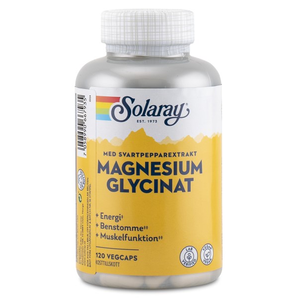 Solaray Magnesium Glycinat, 120 kapselia