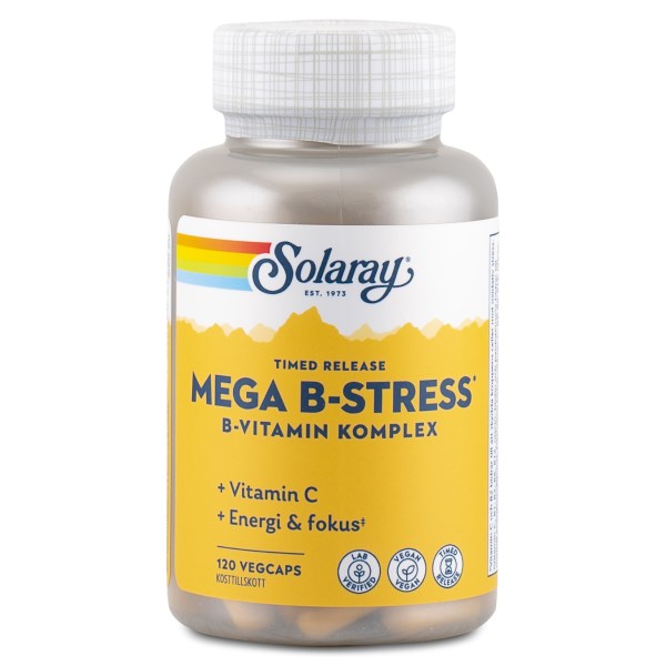 Solaray Mega B-Stress, 120 kapselia