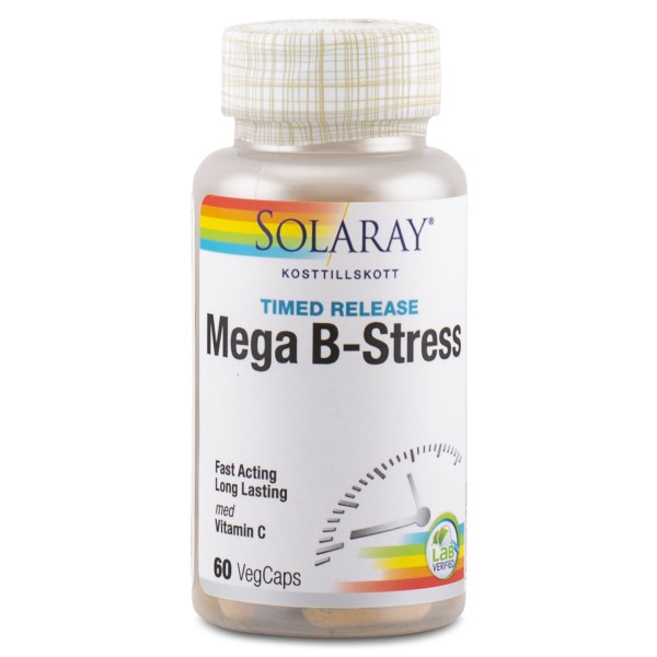 Solaray Mega B-Stress, 60 kapselia