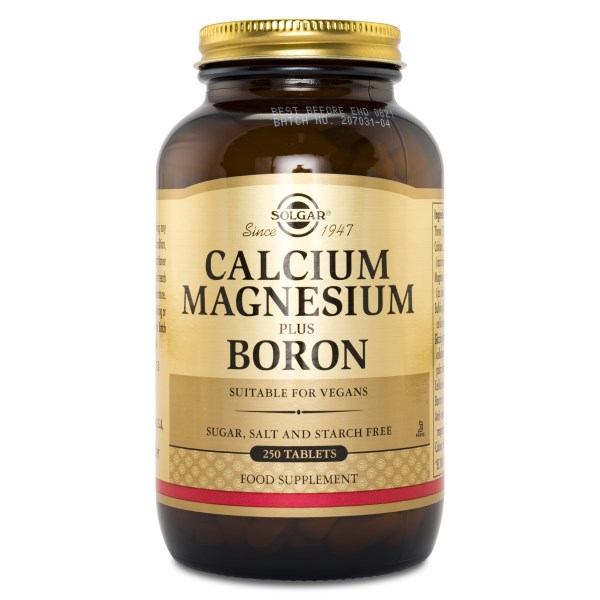 Solgar Kalsium Magnesium + Boori, 250 tablettia