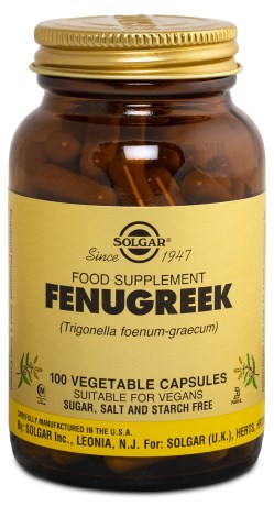 Pienoiskuva Solgar Fenugreek Sarviapila , 100 kaps.