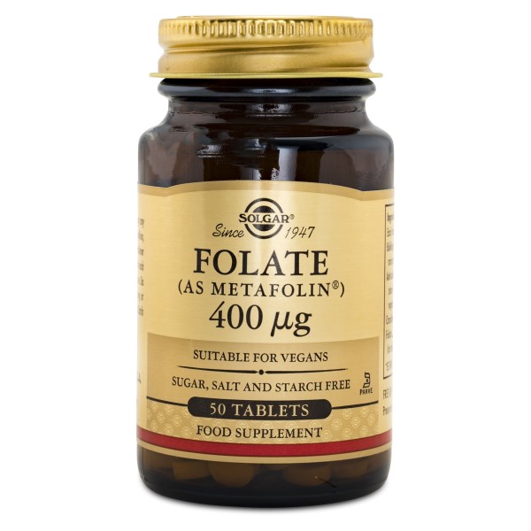 Solgar Folaatti Metafolin 400 mcg, 50 tablettia