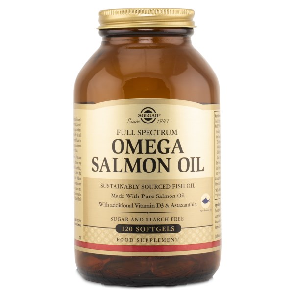 Solgar Full Spectrum Omega Salmon Oil, 120 Pehmeää kapselia