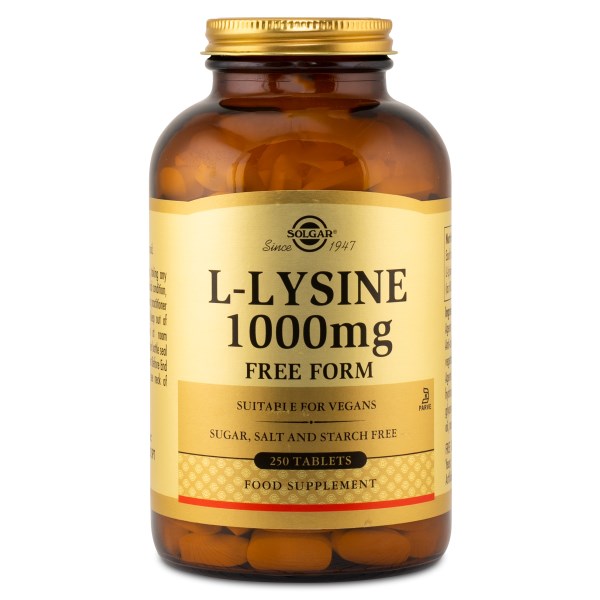 Solgar L-Lysiini 1000 mg, 250 tablettia