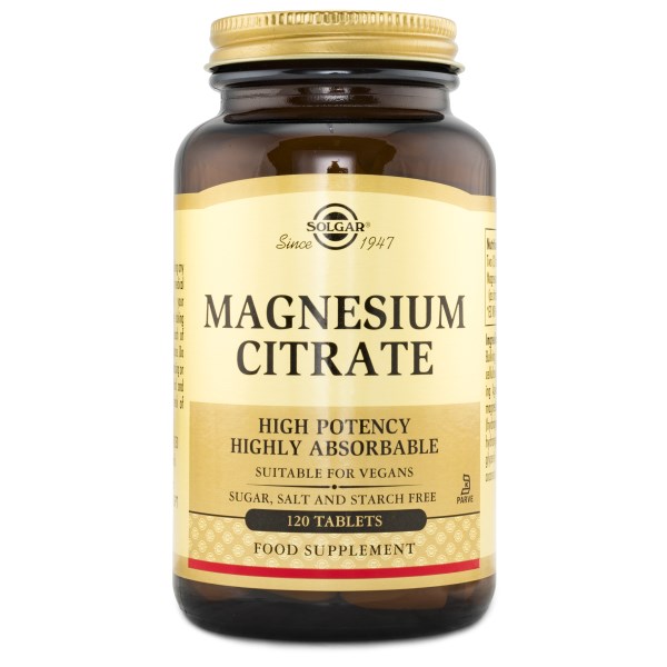 Solgar Magnesium Citrate, 120 tablettia
