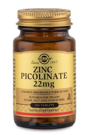 Pienoiskuva Solgar Zinc Picolinate, 100 tablettia