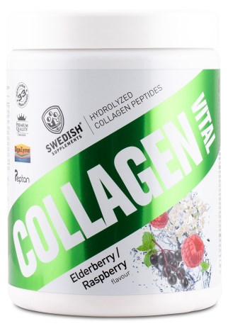 Pienoiskuva Swedish Supplements Collagen Vital, Elderberry/Raspberry, 400 g