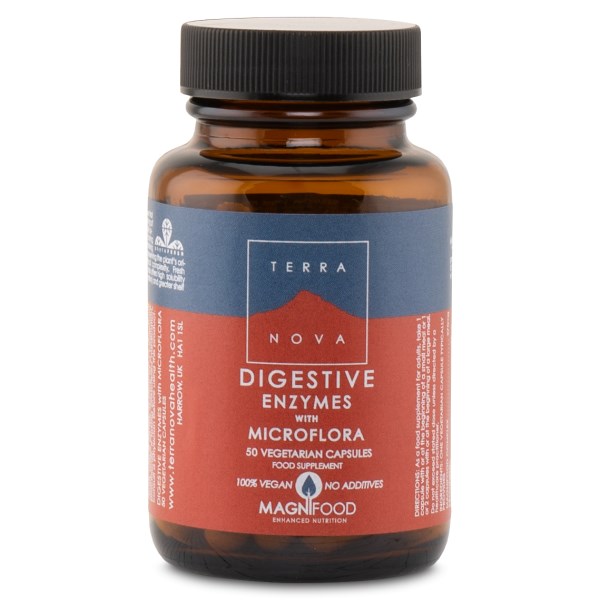 Terranova Digestive Enzymes with Microflora, 50 kaps.