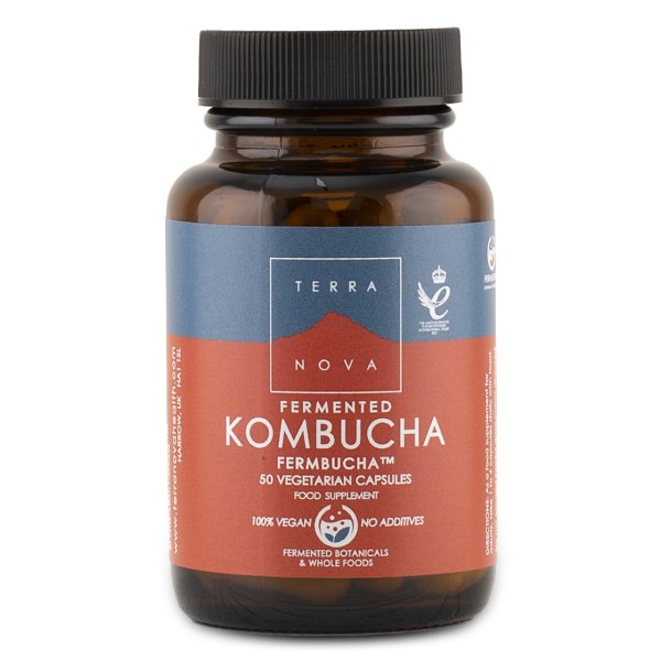 Terranova Fermented Kombucha Fermbucha, 50 kaps.
