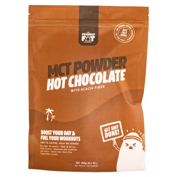 The Friendly Fat Company C8 MCT-pulver, 260 g, Suklaa