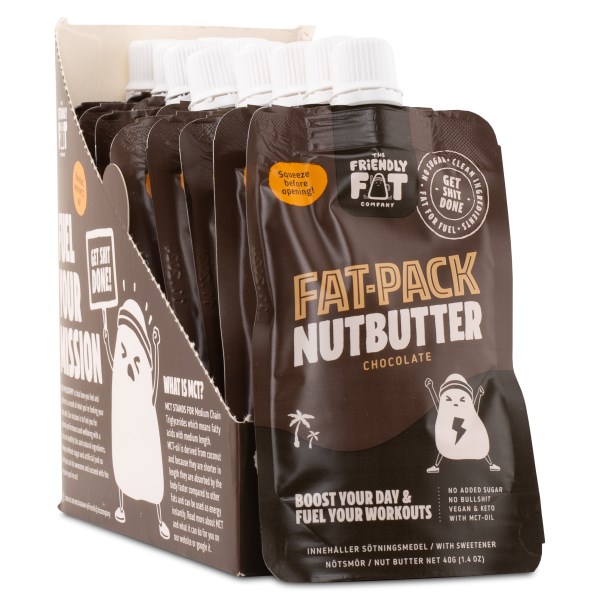 The Friendly Fat Company Fat-Pack Nutbutter, Suklaa, 12 kpl