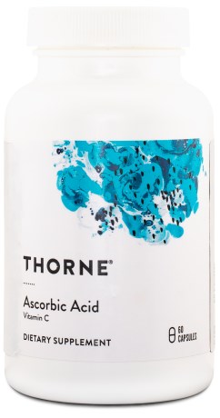 Pienoiskuva Thorne Ascorbic Acid (1g) 1000 mg C-vitamiinia / kaps., 60 kapselia