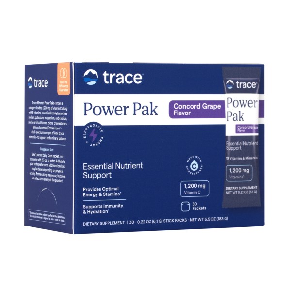 Trace Minerals Electrolyte Stamina Power Pak, Concord-rypäle, 30-pack