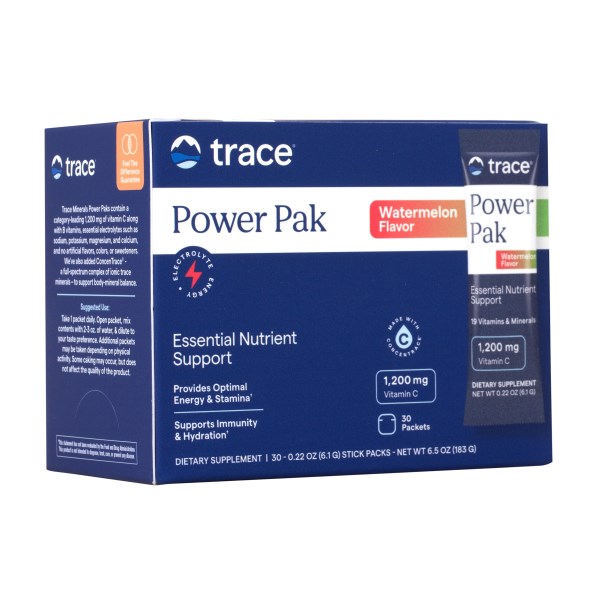 Trace Minerals Electrolyte Stamina Power Pak, Vesimeloni, 30-pack