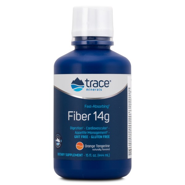 Trace Minerals Liquid Fiber, Orange Tangerine, 444 ml