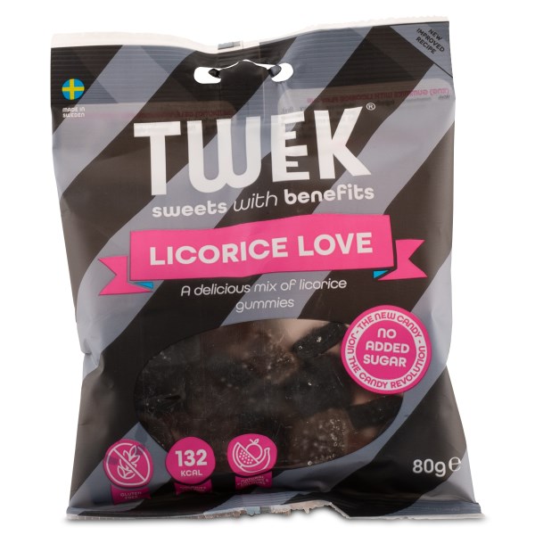 Tweek Sokerittomat Viinikumit, 80 g, Licorice Love
