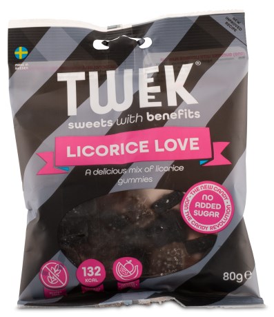 Pienoiskuva Tweek Sokerittomat Viinikumit, 80 g, Licorice Love