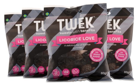 Pienoiskuva Tweek Sokerittomat Viinikumit, 4-pack, Licorice Love