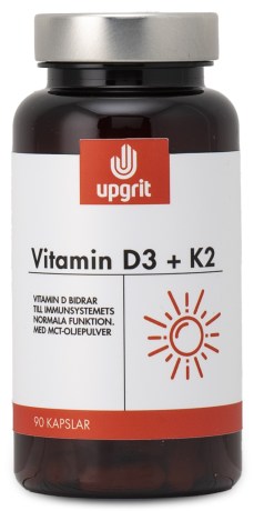 Pienoiskuva Upgrit Vitamin D3 + K2, 90 kapselia