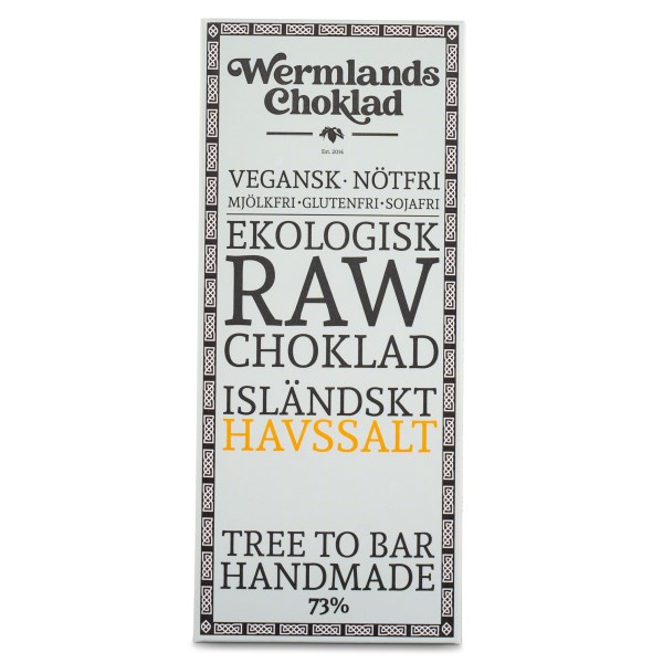WermlandsChoklad Raakasuklaa LUOMU, 50 g, Islantilainen Merisuola